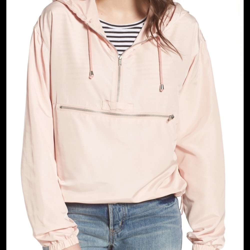 Nordstrom pink windproof anorak